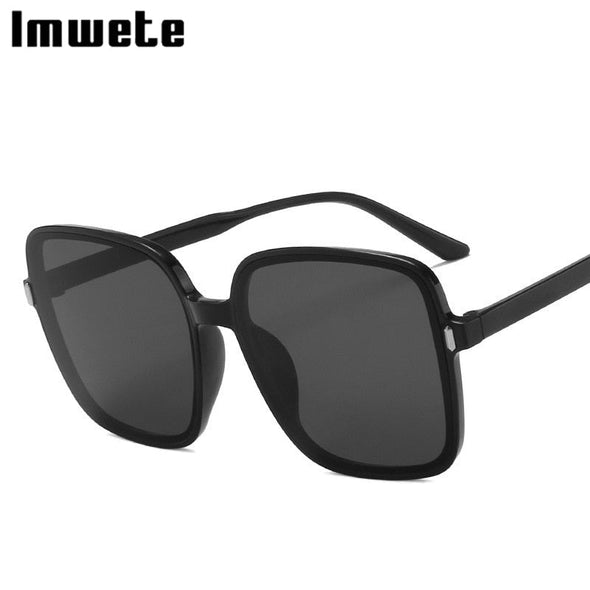 Imwete Oversized Sunglasses Women Luxury Designer Vintage Square Sun Glasses Classic Eyewear for Lady UV400 Big Frame