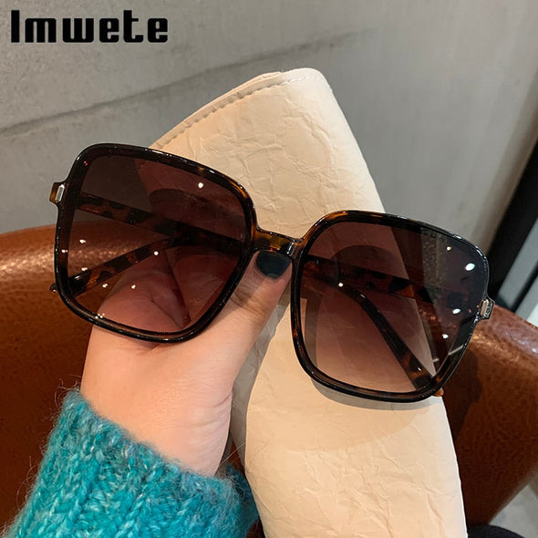 Imwete Oversized Sunglasses Women Luxury Designer Vintage Square Sun Glasses Classic Eyewear for Lady UV400 Big Frame