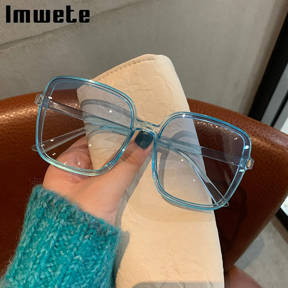 Imwete Oversized Sunglasses Women Luxury Designer Vintage Square Sun Glasses Classic Eyewear for Lady UV400 Big Frame