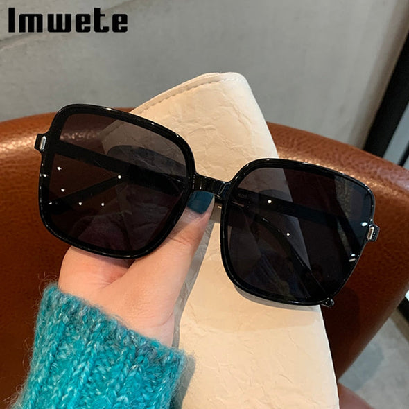 Imwete Oversized Sunglasses Women Luxury Designer Vintage Square Sun Glasses Classic Eyewear for Lady UV400 Big Frame