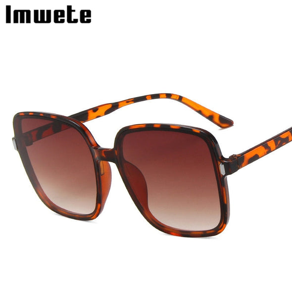Imwete Oversized Sunglasses Women Luxury Designer Vintage Square Sun Glasses Classic Eyewear for Lady UV400 Big Frame
