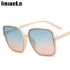 Imwete Oversized Sunglasses Women Luxury Designer Vintage Square Sun Glasses Classic Eyewear for Lady UV400 Big Frame