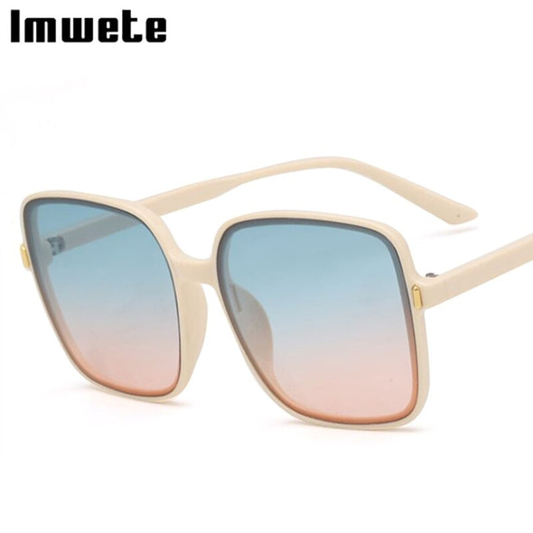 Imwete Oversized Sunglasses Women Luxury Designer Vintage Square Sun Glasses Classic Eyewear for Lady UV400 Big Frame