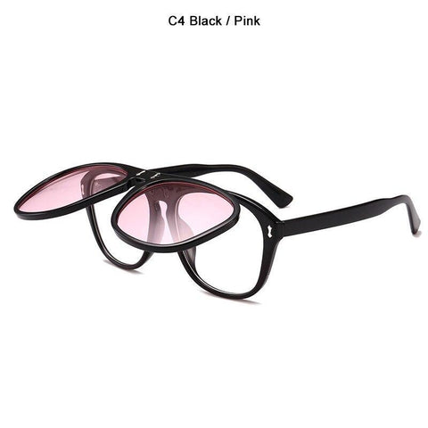 2021 Fashion Pilot Style Double Layer Sunglasses Flip Up Clamshell Brand Design Sun Glasses