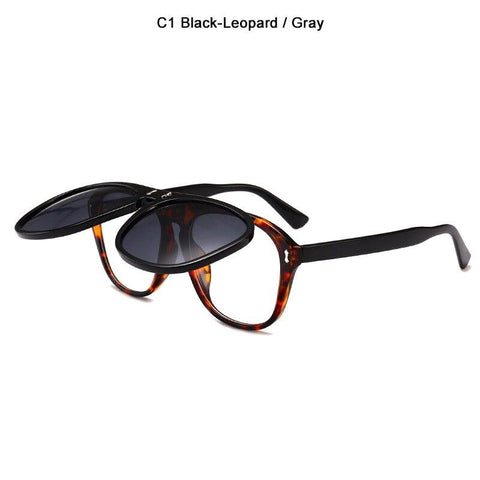 2021 Fashion Pilot Style Double Layer Sunglasses Flip Up Clamshell Brand Design Sun Glasses