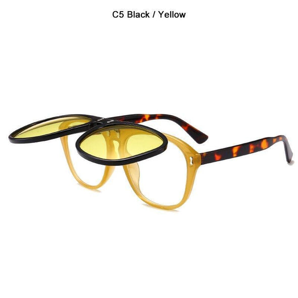 2021 Fashion Pilot Style Double Layer Sunglasses Flip Up Clamshell Brand Design Sun Glasses