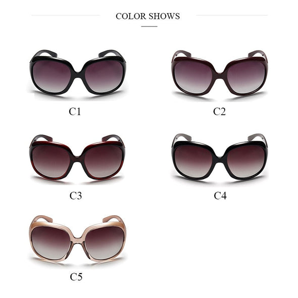 Oversized Polarized Sunglasses Women Luxury Brand Designers Oval Sun Glasses Vintage Black Shades zonnebril dames