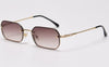 rectangle sunglasses men woman blue red mirror lens retro small metal frame glasses