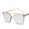Fashion Flat Top Oversize Square Sunglasses Women Big Frame Luxury Brand Sun Glasses For Female Male