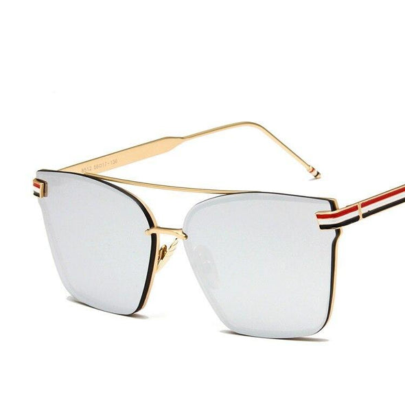 Fashion Flat Top Oversize Square Sunglasses Women Big Frame Luxury Brand Sun Glasses For Female Male