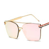 Fashion Flat Top Oversize Square Sunglasses Women Big Frame Luxury Brand Sun Glasses For Female Male