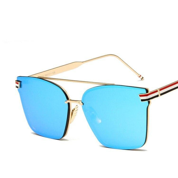 Fashion Flat Top Oversize Square Sunglasses Women Big Frame Luxury Brand Sun Glasses For Female Male