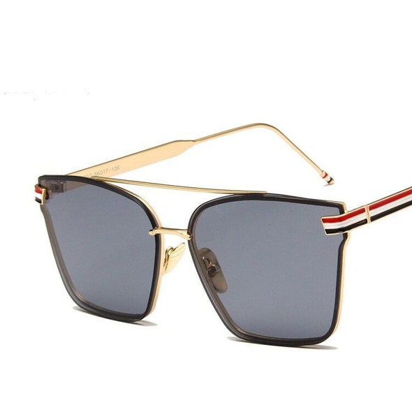 Fashion Flat Top Oversize Square Sunglasses Women Big Frame Luxury Brand Sun Glasses For Female Male
