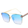 Fashion Flat Top Oversize Square Sunglasses Women Big Frame Luxury Brand Sun Glasses For Female Male