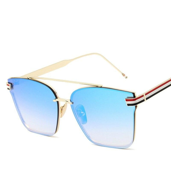 Fashion Flat Top Oversize Square Sunglasses Women Big Frame Luxury Brand Sun Glasses For Female Male