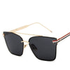 Fashion Flat Top Oversize Square Sunglasses Women Big Frame Luxury Brand Sun Glasses For Female Male
