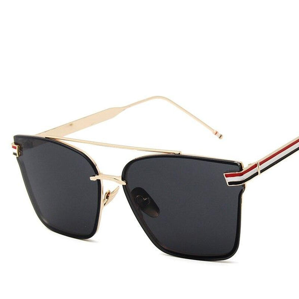 Fashion Flat Top Oversize Square Sunglasses Women Big Frame Luxury Brand Sun Glasses For Female Male