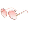 Ladies Oversized Round Cat Eye Sunglasses Ladies  New Retro Gradient Sunglasses Men And Women T-Shaped Big Frame Sunglasses