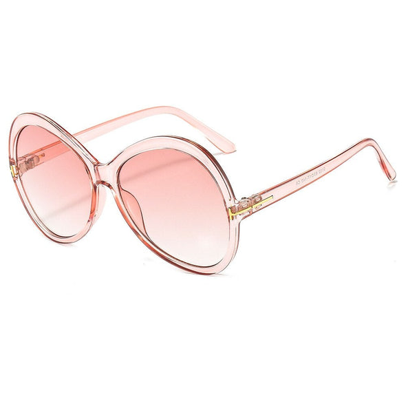 Ladies Oversized Round Cat Eye Sunglasses Ladies  New Retro Gradient Sunglasses Men And Women T-Shaped Big Frame Sunglasses