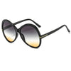 Ladies Oversized Round Cat Eye Sunglasses Ladies  New Retro Gradient Sunglasses Men And Women T-Shaped Big Frame Sunglasses