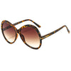 Ladies Oversized Round Cat Eye Sunglasses Ladies  New Retro Gradient Sunglasses Men And Women T-Shaped Big Frame Sunglasses