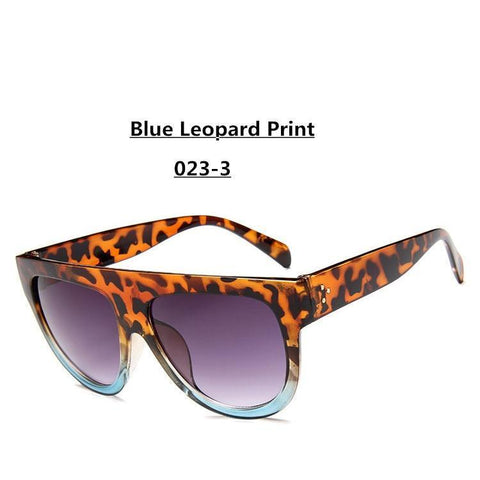 Flat top Oversized Sunglasses Women Retro Big Frames UV400 Sunglasses