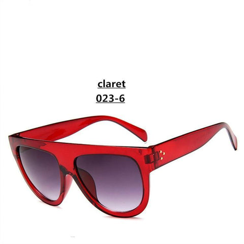 Flat top Oversized Sunglasses Women Retro Big Frames UV400 Sunglasses