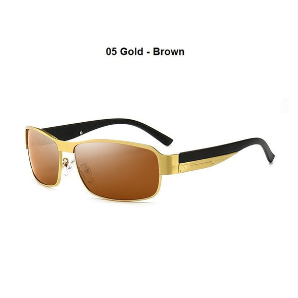 Luxury Men's Polarized Sunglasses Men Driving Fishing Designer Sun Glasses For Man Metal Vintage Goggles Shades Anti-glare UV400