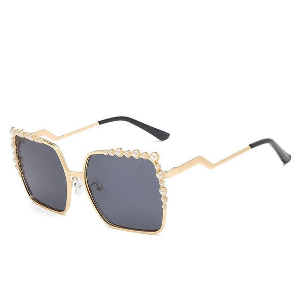 Luxury Pearl Sunglasses Women 2021 New  Oversized Square Glasses