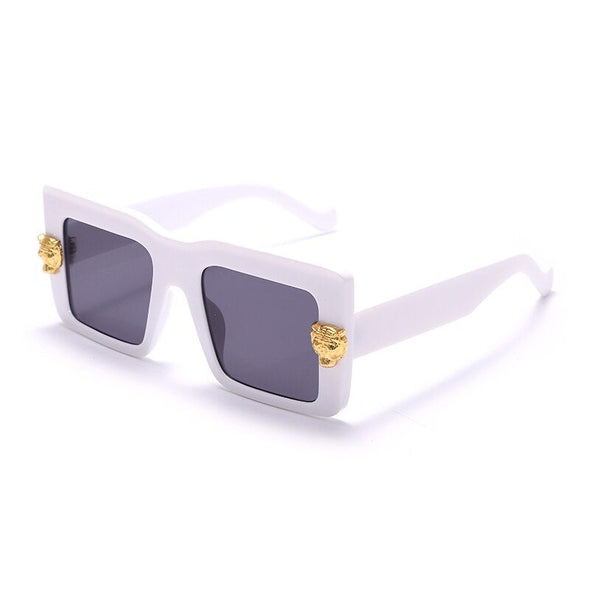 Luxury Rhinestone Square Retro Sunglasses Punk Oversize Geometric Diamond Decor Eyeglasses Women Men Hip Hop Shades UV400