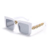 Luxury Rhinestone Square Retro Sunglasses Punk Oversize Geometric Diamond Decor Eyeglasses Women Men Hip Hop Shades UV400