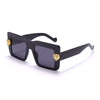 Luxury Rhinestone Square Retro Sunglasses Punk Oversize Geometric Diamond Decor Eyeglasses Women Men Hip Hop Shades UV400