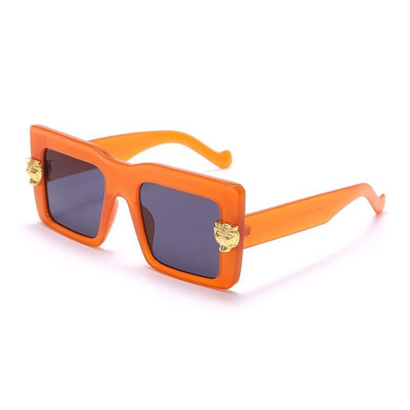 Luxury Rhinestone Square Retro Sunglasses Punk Oversize Geometric Diamond Decor Eyeglasses Women Men Hip Hop Shades UV400