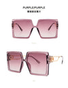 Fashion Protable Big Square Women Gradient Sunglasses