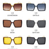 Fashion Protable Big Square Women Gradient Sunglasses