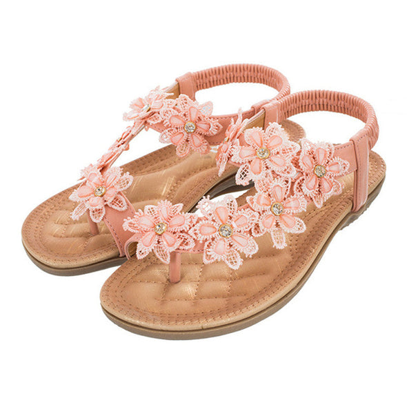 Zoloss Bohemian Style Vintage Classic Floral Sandals
