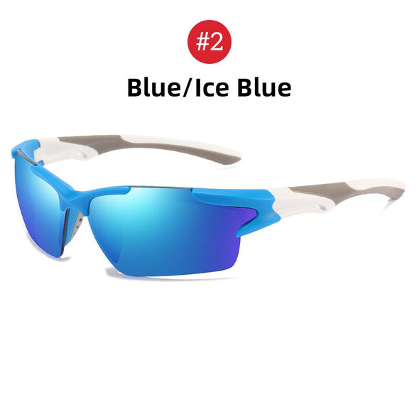 Men Mirror Red Sunglasses Black Frame Sports Goggles Women Cycling UV400 Unisex Bicycle Riding