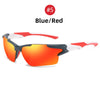 Men Mirror Red Sunglasses Black Frame Sports Goggles Women Cycling UV400 Unisex Bicycle Riding