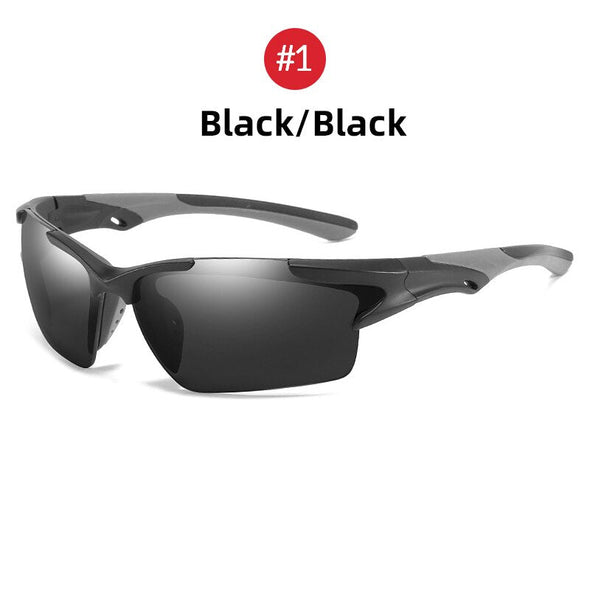 Men Mirror Red Sunglasses Black Frame Sports Goggles Women Cycling UV400 Unisex Bicycle Riding