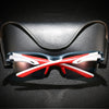 Men Mirror Red Sunglasses Black Frame Sports Goggles Women Cycling UV400 Unisex Bicycle Riding