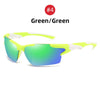 Men Mirror Red Sunglasses Black Frame Sports Goggles Women Cycling UV400 Unisex Bicycle Riding