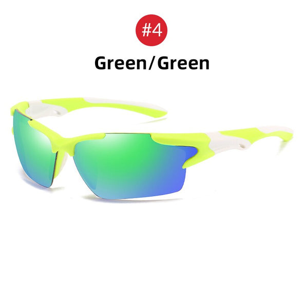 Men Mirror Red Sunglasses Black Frame Sports Goggles Women Cycling UV400 Unisex Bicycle Riding