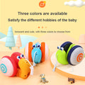 NEW Pull String Cartoon Snail Car toy Baby Learn to Crawl and Pull Toy with Light and Music