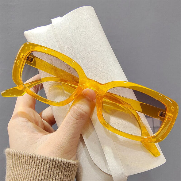 Fashion Rectangle Women Men Vintage Small Eyewear Female Luxury Brand Gradient High Quality Sun Glasses