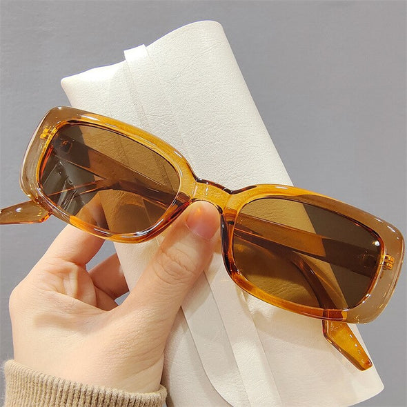 Fashion Rectangle Women Men Vintage Small Eyewear Female Luxury Brand Gradient High Quality Sun Glasses