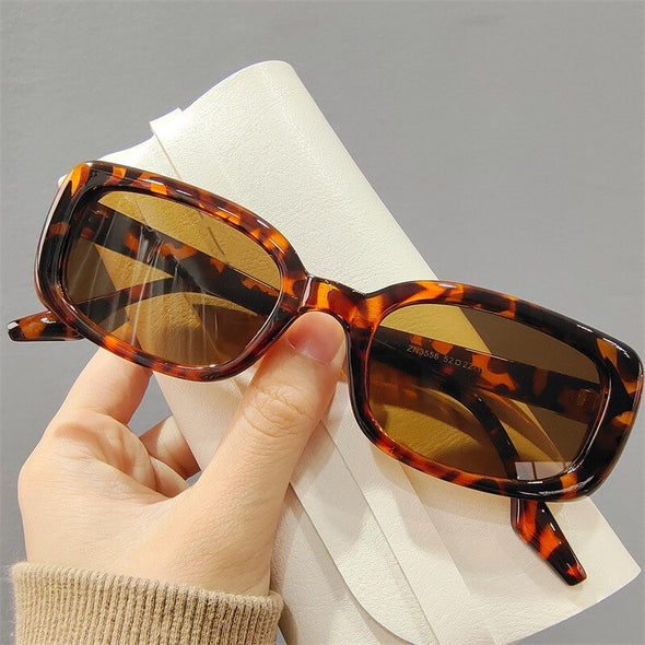 Fashion Rectangle Women Men Vintage Small Eyewear Female Luxury Brand Gradient High Quality Sun Glasses