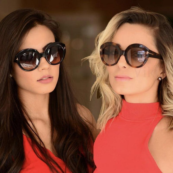 Fashion Sunglasses Women Designer Vintage Round T Sun Glasses Female Eyewear Gradient Frame Shades Men