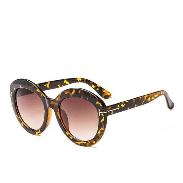 Fashion Sunglasses Women Designer Vintage Round T Sun Glasses Female Eyewear Gradient Frame Shades Men