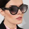 Fashion Sunglasses Women Designer Vintage Round T Sun Glasses Female Eyewear Gradient Frame Shades Men