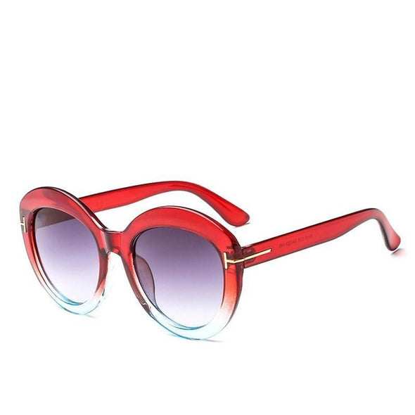 Fashion Sunglasses Women Designer Vintage Round T Sun Glasses Female Eyewear Gradient Frame Shades Men